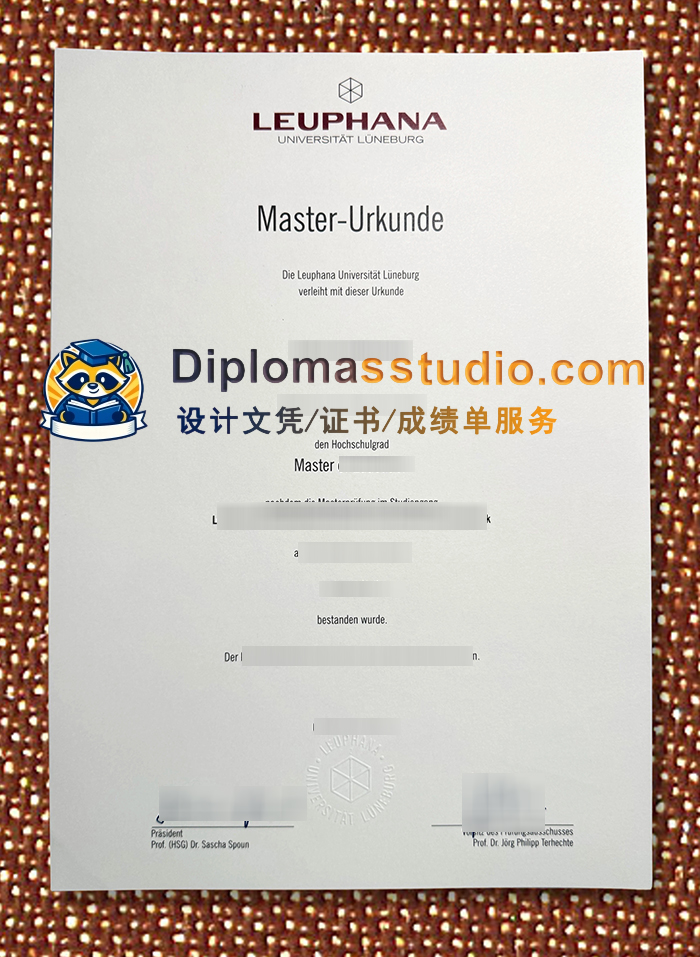 吕讷堡卢法纳大学文凭, Leuphana Universität Lüneburg Urkunde