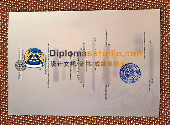 马尔堡大学文凭, Philipps-Universität Marburg Urkunde