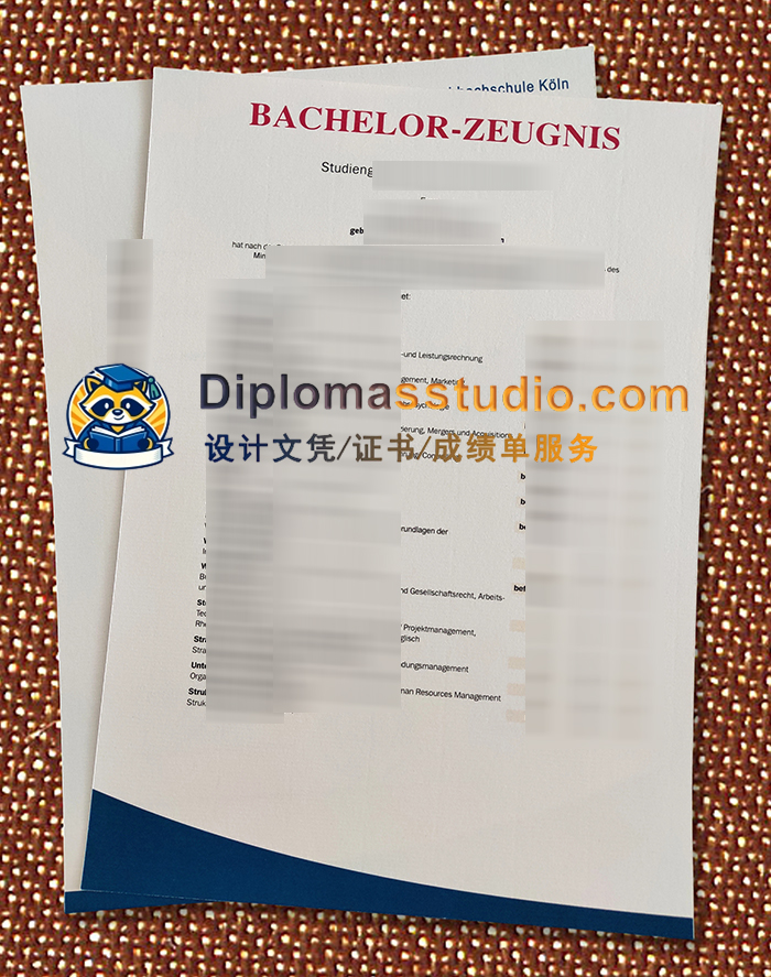 科隆莱茵应用技术大学成绩单, Rheinische Fachhochschule Köln Zeugnis